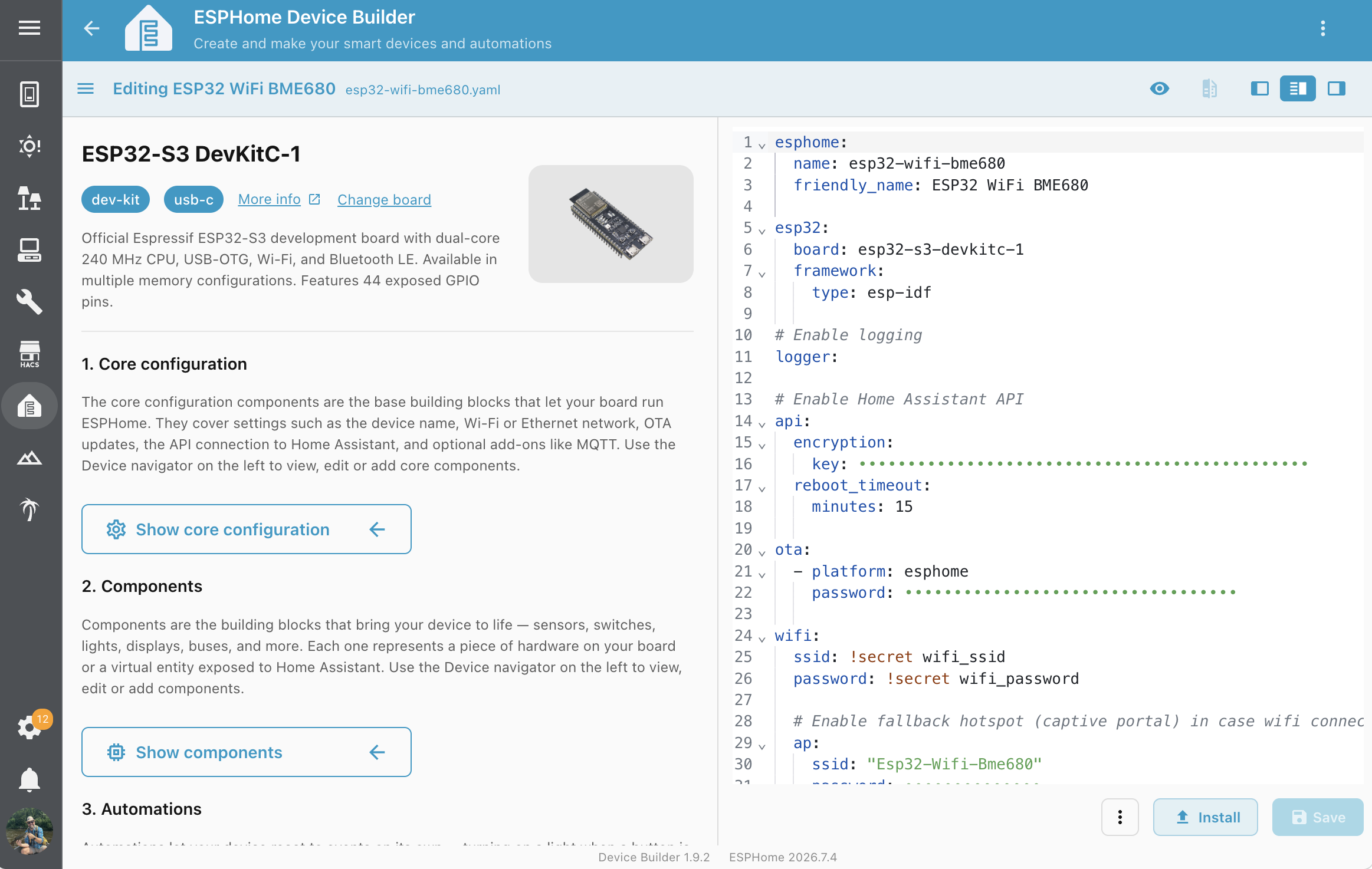 ESPHome IDE